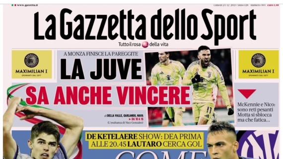 L'apertura de La Gazzetta dello Sport sull'Atalanta: "Come gira la testa"