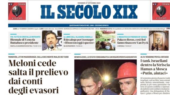 Il Secolo XIX: "Grifone, a te la palla. Con la Salernitana inizia il ciclo della salvezza"