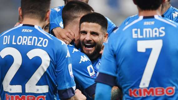 Lo spareggio Champions dice Napoli al 45': Insigne-Politano, per ora è 2-0 sulla Lazio