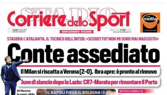 L'apertura del Corriere dello Sport: "Conte assediato"