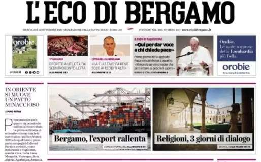 L'Eco di Bergamo: "Atalanta, sette gol nel test con il Villa Valle. Si è fermato Boga"