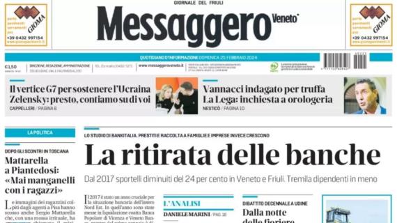 Il Messaggero Veneto: "L'Udinese dura venti minuti, il baratro a tre passi"