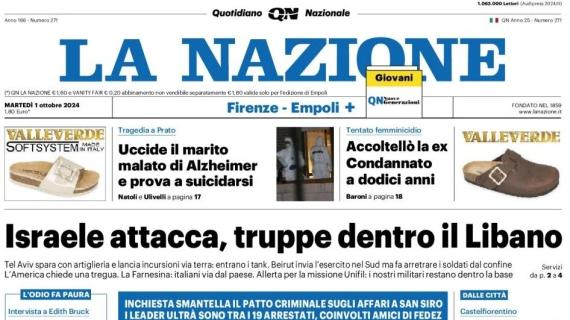 Inchiesta ultrà, La Nazione in prima pagina: "Decapitate le curve di Inter e Milan"