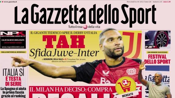 La Gazzetta dello Sport in apertura: "Il Milan ha deciso, compra: regali per Fonseca"