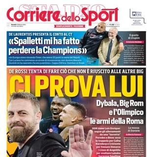 La Roma di De Rossi aspetta l'Inter, il CorSport in prima pagina: "Ci prova lui"