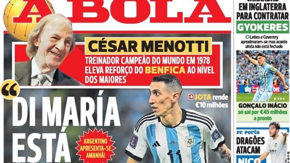 Le aperture portoghesi - Di Maria-Benfica, domani ufficiale. Menotti: "Come Maradona e Messi"