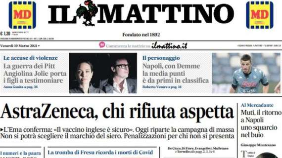 Il Mattino: "Napoli, con Demme la media punti è da primi in classifica"