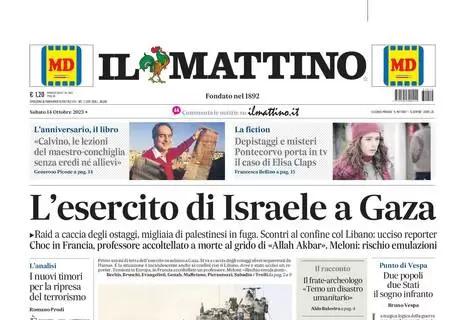 Il Mattino in prima pagina:  "La strana atmosfera di Italia-Malta a Bari. Raspadori cerca il gol" 