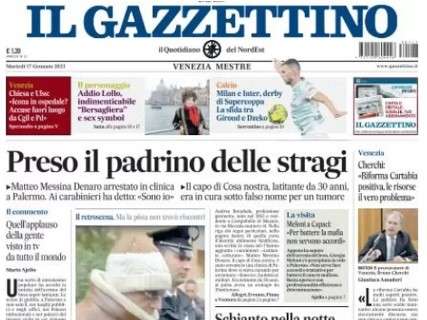 Il Gazzettino: "Milan e Inter, derby di Supercoppa: sfida Giroud-Dzeko"