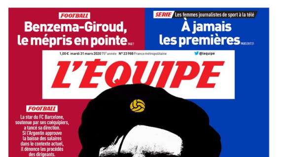 Le aperture in Francia - L'Equipe: "Leo Messi, il Che del Barça"