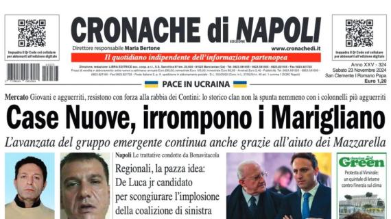 Cronache di Napoli titola: "Conte avverte: contro la Roma sarà una gara tosta"