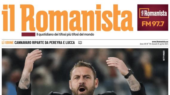 Recupero di Udinese-Roma, Il Romanista titola in copertina: “20 in poppa”