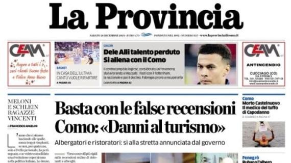 La Provincia di Como titola: "Dele Alli talento perduto, si allena con il Como"