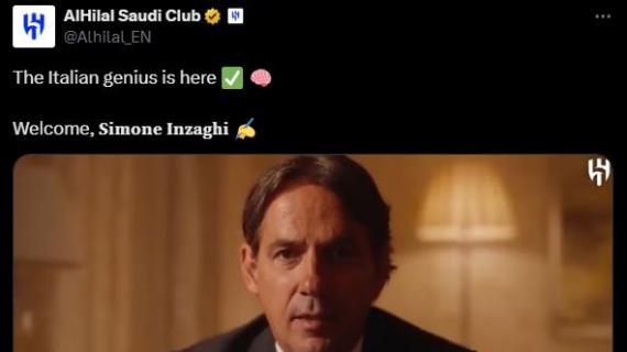 Al Hilal, subito una gaffe. Simone Inzaghi presentato con l'audio di un gol di Pippo
