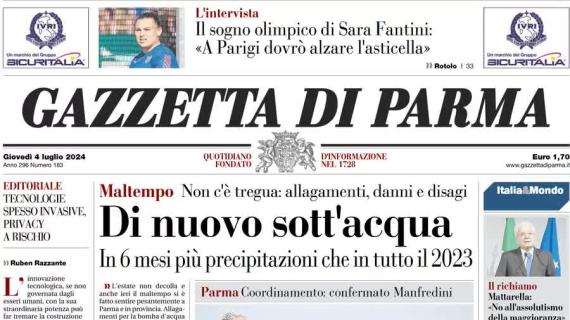 La Gazzetta di Parma: "Primo allenamento per i crociati, comincia la Serie A"