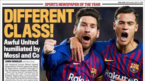 Il Daily Mail impietoso: "Messi & co. umiliano il Manchester United"