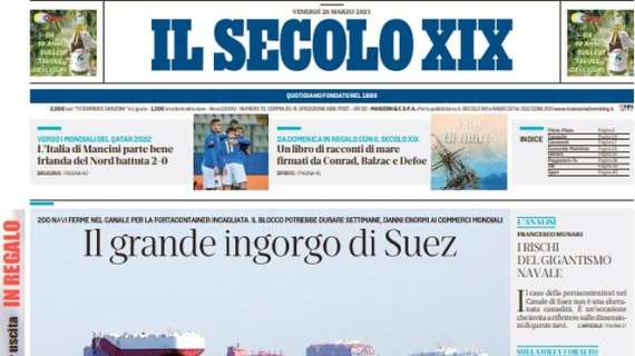 Il Secolo XIX: "L'Italia di Mancini parte bene: Irlanda del Nord battuta 2-0"