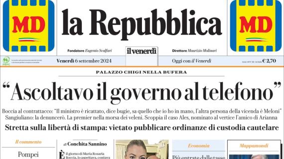 La Repubblica: "Spalletti e la formula della felicità. Contro la Francia un'Italia tutta nuova"