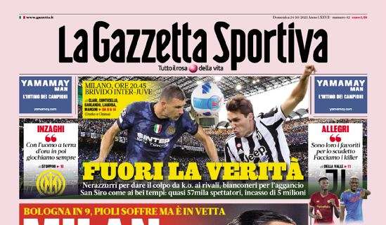 L'apertura de La Gazzetta dello Sport: "Milan, testa pazza"