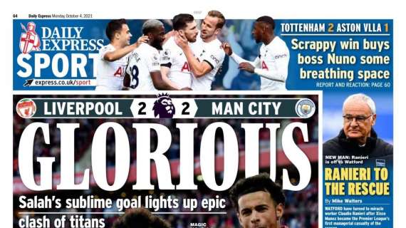 Le aperture inglesi - Liverpool-City 2-2 è spettacolo ma Pep è una furia. Torna Ranieri