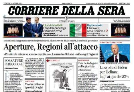 Corriere della Sera: "Il flop della Superlega e i bilanci in rosso"