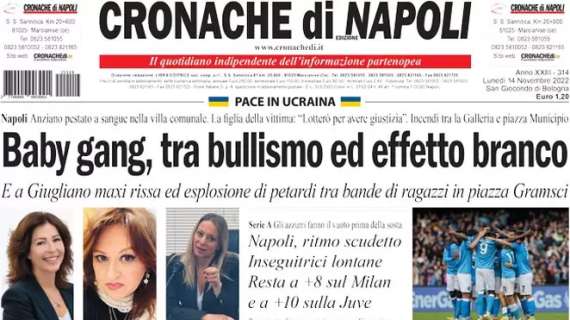 Cronache di Napoli: “Ritmo scudetto, inseguitrici lontane. A +8 sul Milan e a + 10 sulla Juve”