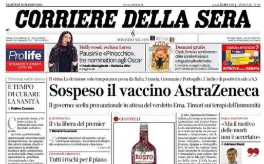Il Corriere della Sera: "L'Atalanta crede nel sogno Real"