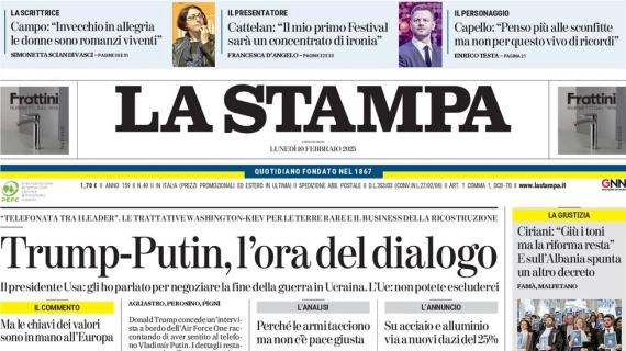 Non solo trofei. La Stampa in prima pagina con Capello: "Penso più alle sconfitte"