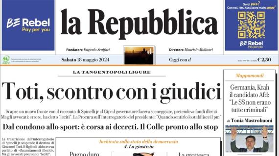 La Repubblica: "Juve, Allegri esonerato. Ora tocca a Montero, il futuro è Motta"