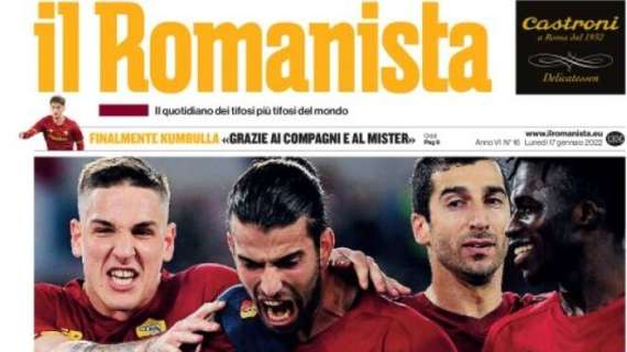 La Roma piega il Cagliari, Il Romanista in apertura: "Sostiene Oliveira"