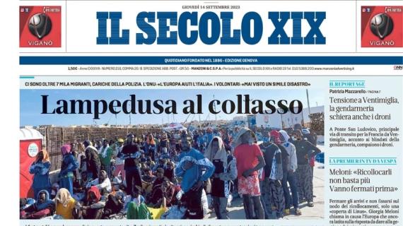 Il Secolo XIX apre la pagina sportiva con un'intervista a Bedelj: "Genoa, oltre la salvezza"