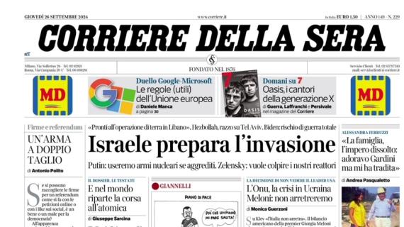 Corriere della Sera: "Cercando il gol perduto: Vlahovic, Leao, Lautaro bottino scarno"