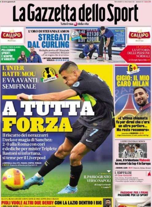 Le principali aperture dei quotidiani italiani e stranieri di mercoledì 09 febbraio 2022