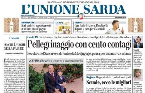 L'Unione Sarda: "Oggi Italia-Svizzera, Barella c'è: in palio il pass per i Mondiali"