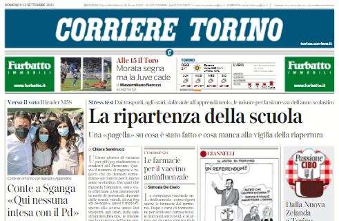 Corriere di Torino sul ko di Napoli: "Morata segna, ma la Juve cade"
