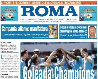 Il Roma dopo il 6-1 rifilato dal Napoli al Sassuolo: "Goleada Champions"