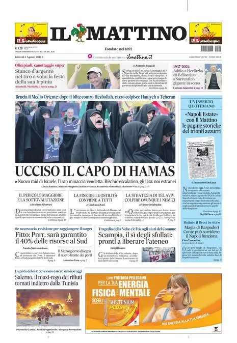 Il Mattino apre: "Magia di Raspadori, Conte può sorridere: il Napoli funziona"