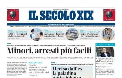 Il Secolo XIX apre sul Genoa: "Bolgia di tifosi per il 130° compleanno del Grifone"