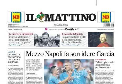 Il Mattino in prima pagina: "Mezzo Napoli fa sorridere Garcia", gli infortuni non preoccupano