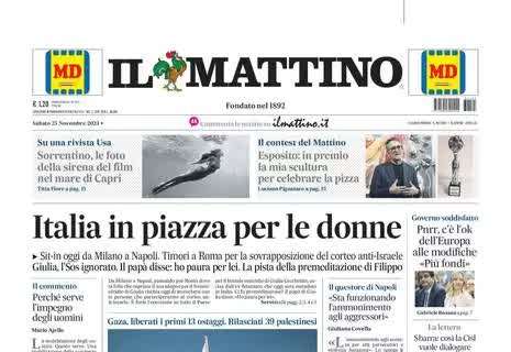 Il Mattino in prima pagina sul Napoli: "Riecco Mazzarri, oggi l'esordio a Bergamo"