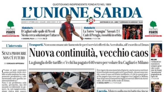 L'Unione Sarda: "Il Cagliari sulle spalle di Piccoli: Nicola cerca soluzione in attacco"