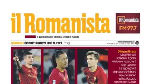 Il Romanista in prima pagina sulla difesa giallorossa rimpolpata: "Alta protezione"