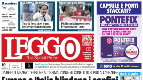 Leggo in prima pagina: "Tour de force Inter, 6 gare decisive per tornare in vetta"