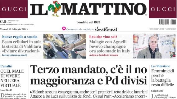 L'apertura de Il Mattino: "Da Osi alla fase difensiva: Calzona cambia il Napoli"