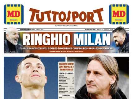 L'apertura di Tuttosport su Cristiano Ronaldo: "I campioni non si spezzano"