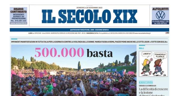 Il Secolo XIX: "Milan, tre punti con fatica. Il Napoli riparte a Bergamo, Canderva gela la Lazio"
