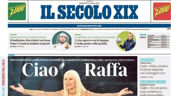 Il Secolo XIX in apertura: "A viso aperto con la Spagna. L'Italia punta sulla qualità"