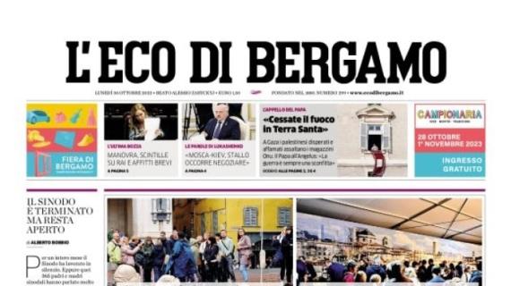 L'Atalanta fa visita all'Empoli, L'Eco di Bergamo in prima pagina: "Caccia al 4° posto"