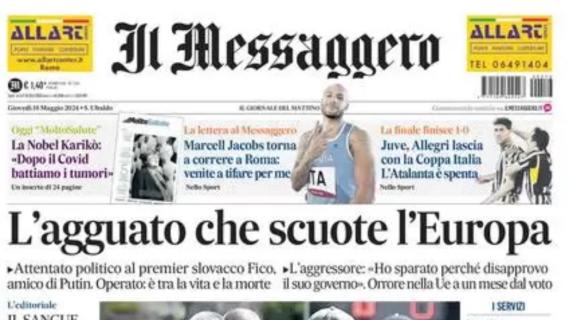 Il Messaggero titola: “Juve, Allegri lascia con la Coppa Italia. L'Atalanta è spenta"