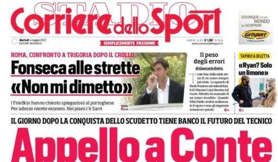 L'apertura del Corriere dello Sport: "Appello a Conte"